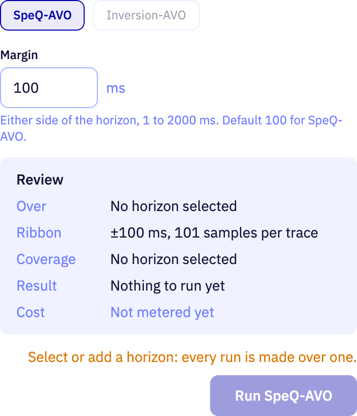 The Run section of the app