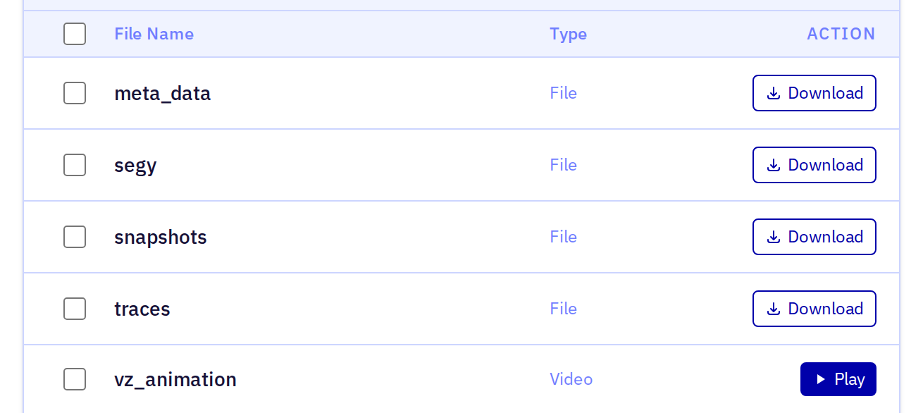 The Download Files section of the app